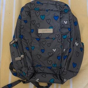 Ju-Ju-Be Gray and Blue Heart Baby Bag